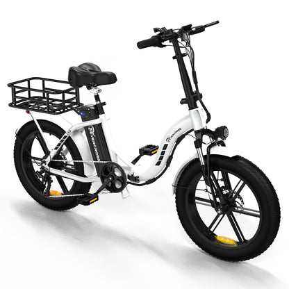 Vélo électrique pliable EVERCROSS EK6 avec gros pneu 20" x 4.0, moteur 750 W, vitesse maximale de 25 MPH