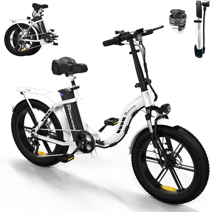 EVERCROSS EK6 Foldable Electric Mountain Bike – 20" Fat Tire